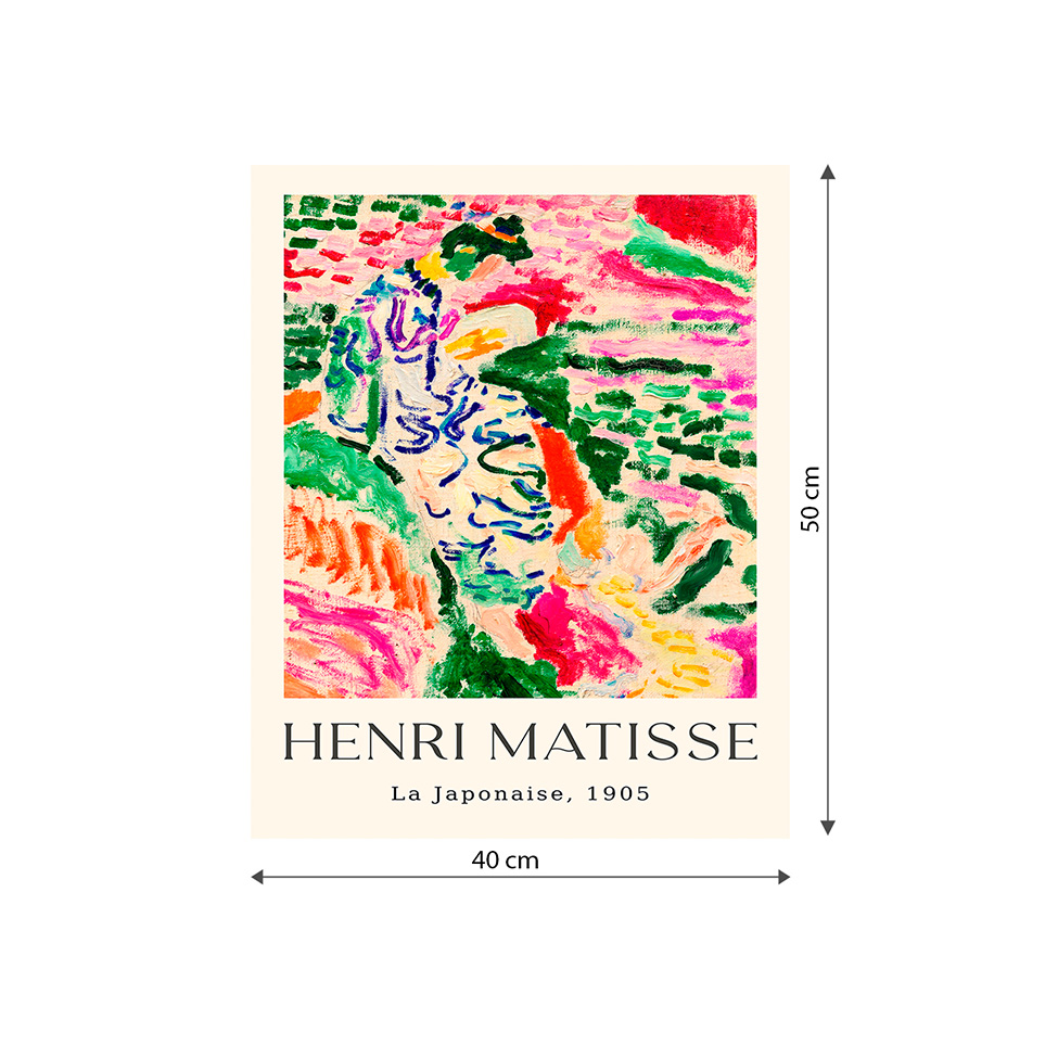 Pôster Decorativo Grandes Artistas Matisse Japonaise 40x50 cm