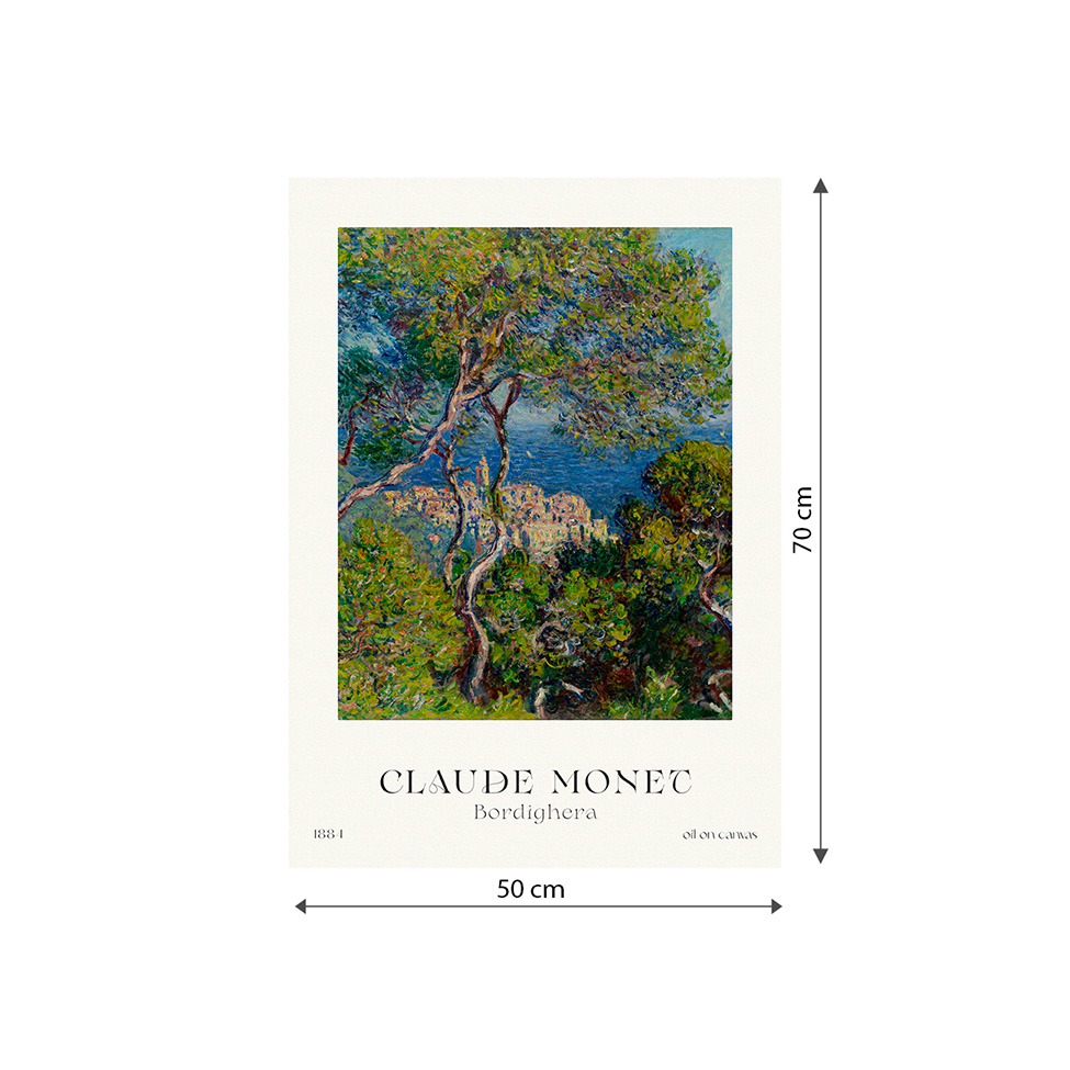 Pôster Decorativo Grandes Artistas Monet Bordighera 50x70 cm