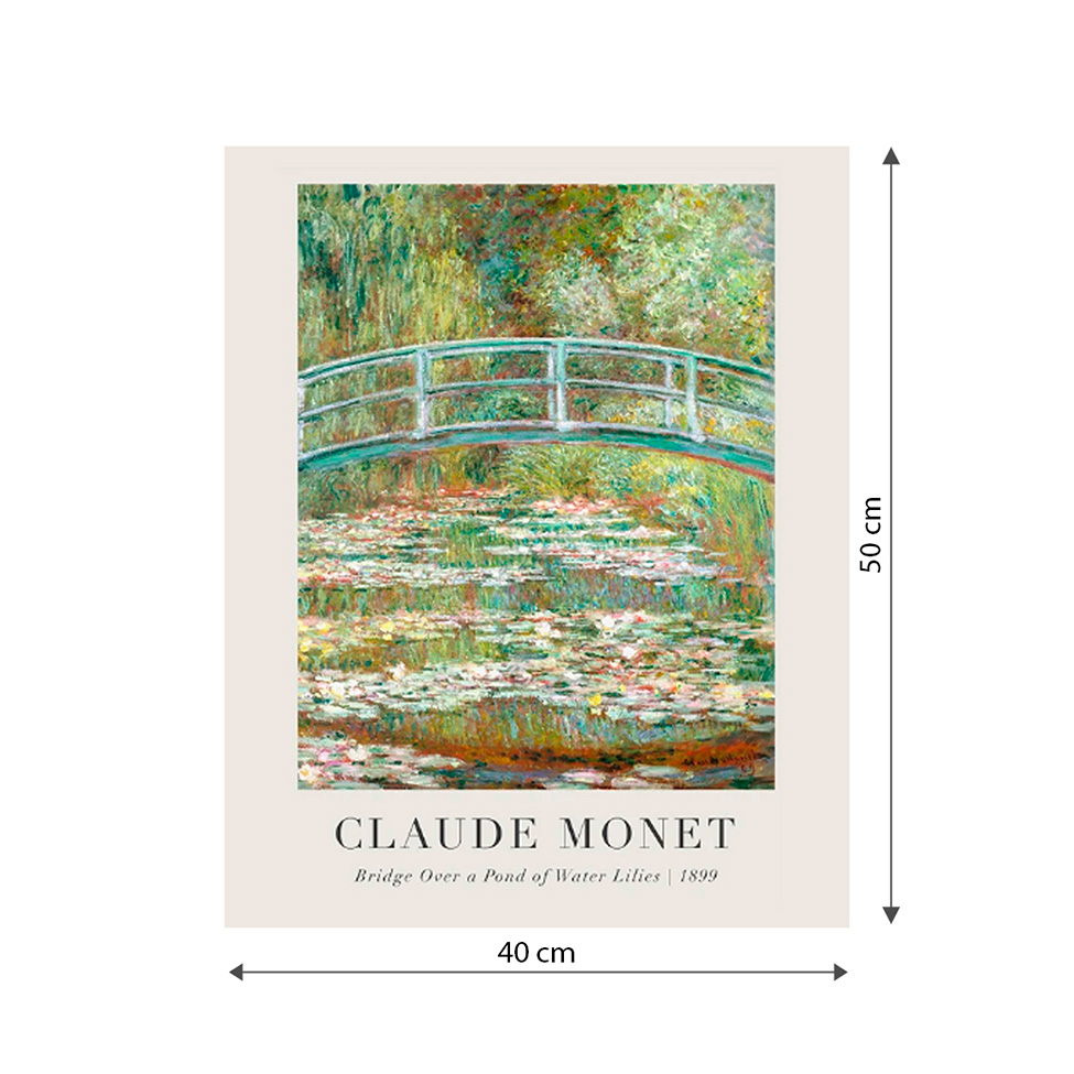 Pôster Decorativo Grandes Artistas Monet Bridge 40x50 cm