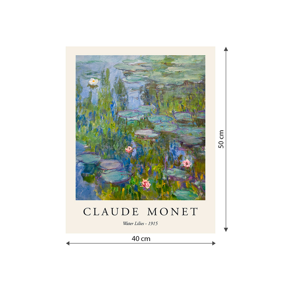 Pôster Decorativo Grandes Artistas Monet Water 40x50 cm