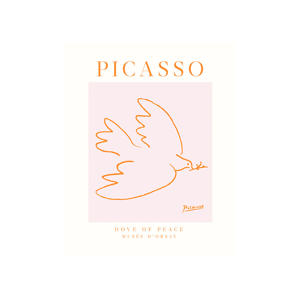 Pôster Decorativo Grandes Artistas Picasso Dove 40x50 cm