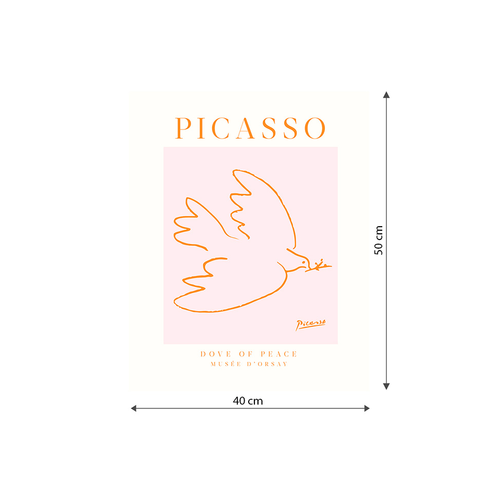 Pôster Decorativo Grandes Artistas Picasso Dove 40x50 cm
