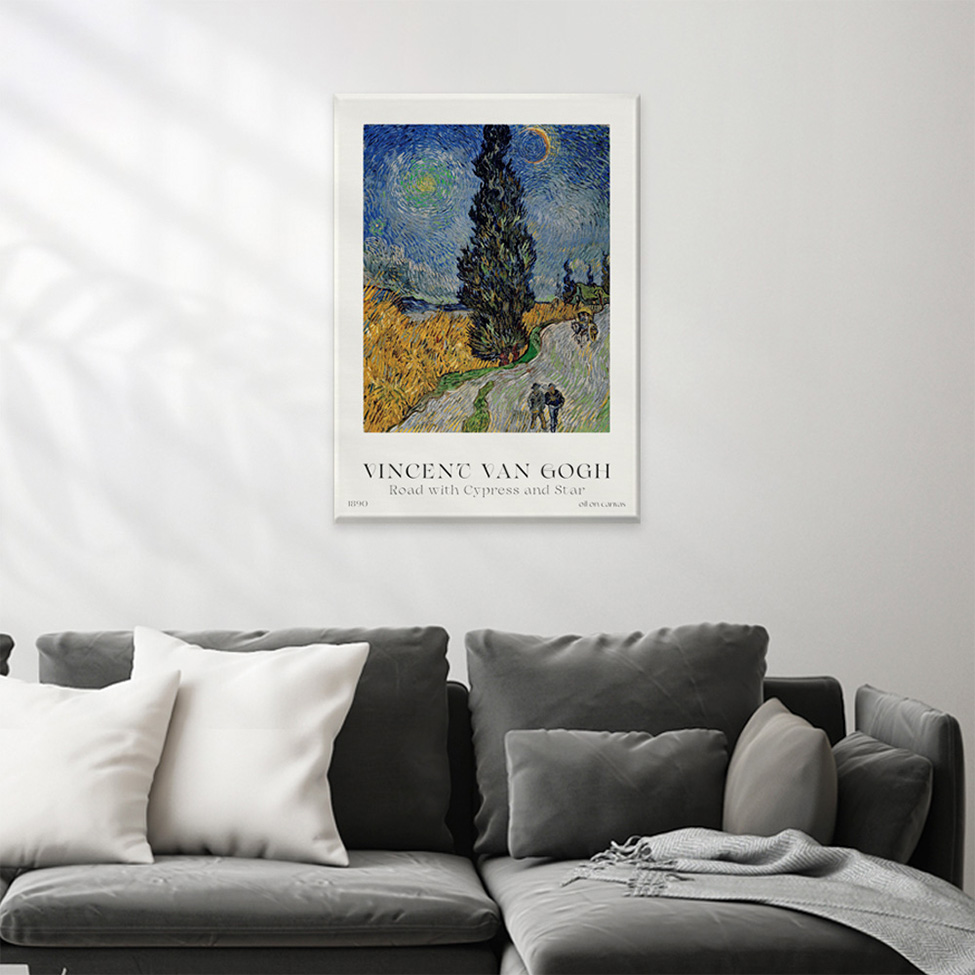 Pôster Decorativo Grandes Artistas Van Gogh Road 50x70 cm