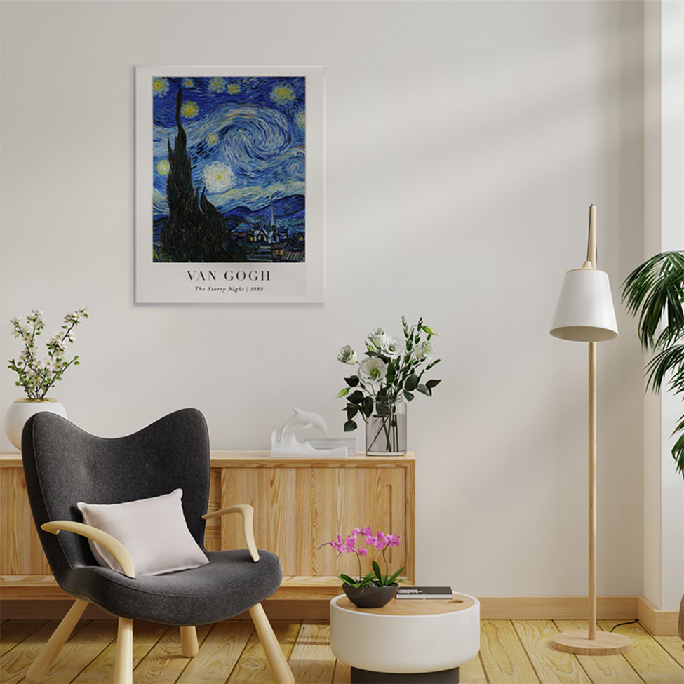 Pôster Decorativo Grandes Artistas Van Gogh Starry Night 40x50 cm