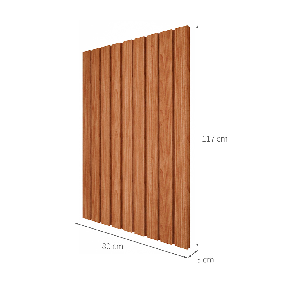 Painel Ripado Decor para Banheiro 117x80cm Freijó