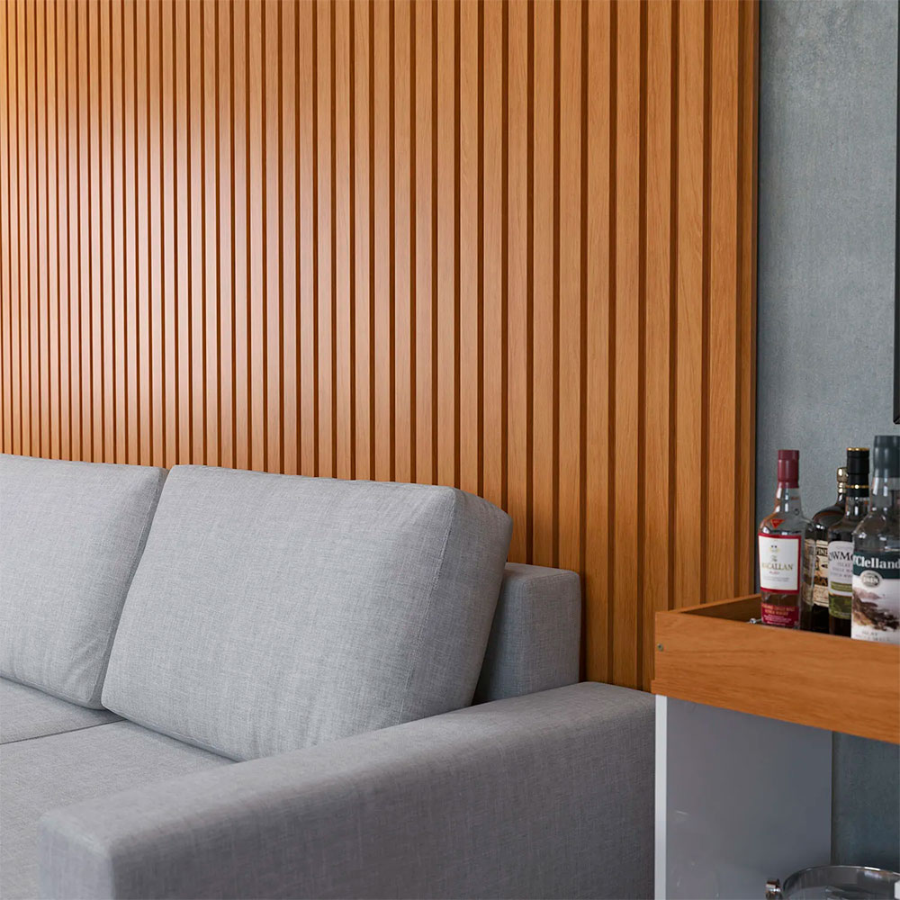 Painel Ripado Decorativo Detroit 250x45 cm Nature