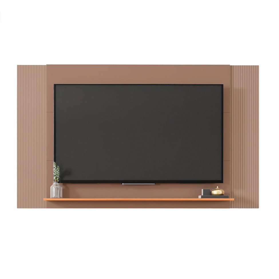 Painel Ripado Extensível para TV até 65 Polegadas Mondrian Capuccino e Freijó