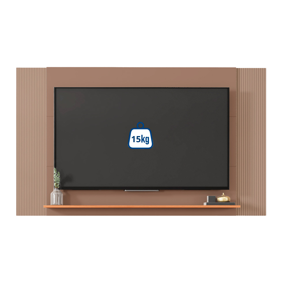 Painel Ripado Extensível para TV até 65 Polegadas Mondrian Capuccino e Freijó