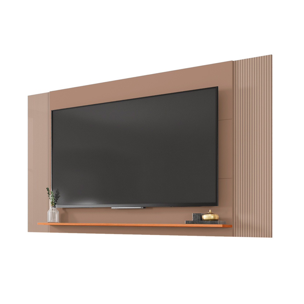 Painel Ripado Extensível para TV até 65 Polegadas Mondrian Capuccino e Freijó