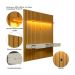 Painel Ripado com Rack Suspenso até 70 Polegadas Tulum com LED 1 PT 2 GV Cedro e Off White Alt 242 Larg 222 cm
