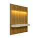 Painel Ripado com Rack Suspenso até 70 Polegadas Tulum com LED 1 PT 2 GV Cedro e Off White Alt 242 Larg 222 cm