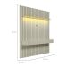 Painel Ripado com Rack Suspenso até 70 Polegadas Tulum com LED 1 PT 2 GV Off White Alt 218 Larg 222 cm