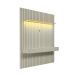 Painel Ripado com Rack Suspenso até 70 Polegadas Tulum com LED 1 PT 2 GV Off White Alt 242 Larg 222 cm