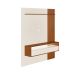Painel com Rack Supenso até 65 Polegadas Matisse 1 PT Cinamomo e Off White