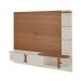 Painel com Rack Suspenso até 72 Polegadas Toronto 2 PT Cinamomo e Off White