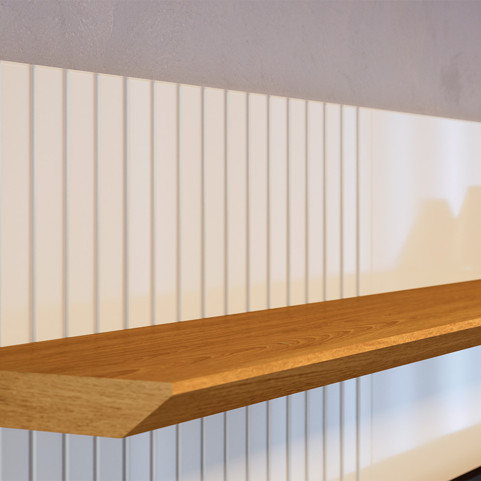 Painel com Rack Suspenso para TV até 55 Polegadas Iris 1 Porta Off White e Cinamomo