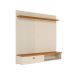 Painel com Rack Suspenso para TV até 55 Polegadas Iris 1 Porta Off White e Cinamomo