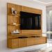 Painel com Rack Suspenso para TV até 65 Polegadas Atena 2 Portas Cumaru