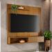 Painel com Rack Suspenso para TV até 65 Polegadas Aurora 1 Porta Cumaru