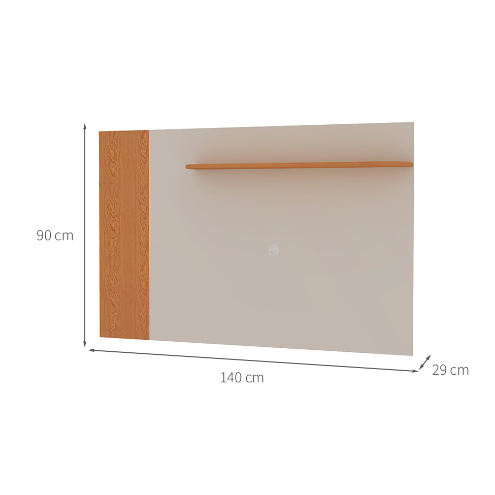Painel para TV até 46 Polegadas Florida Cinamomo e Off White