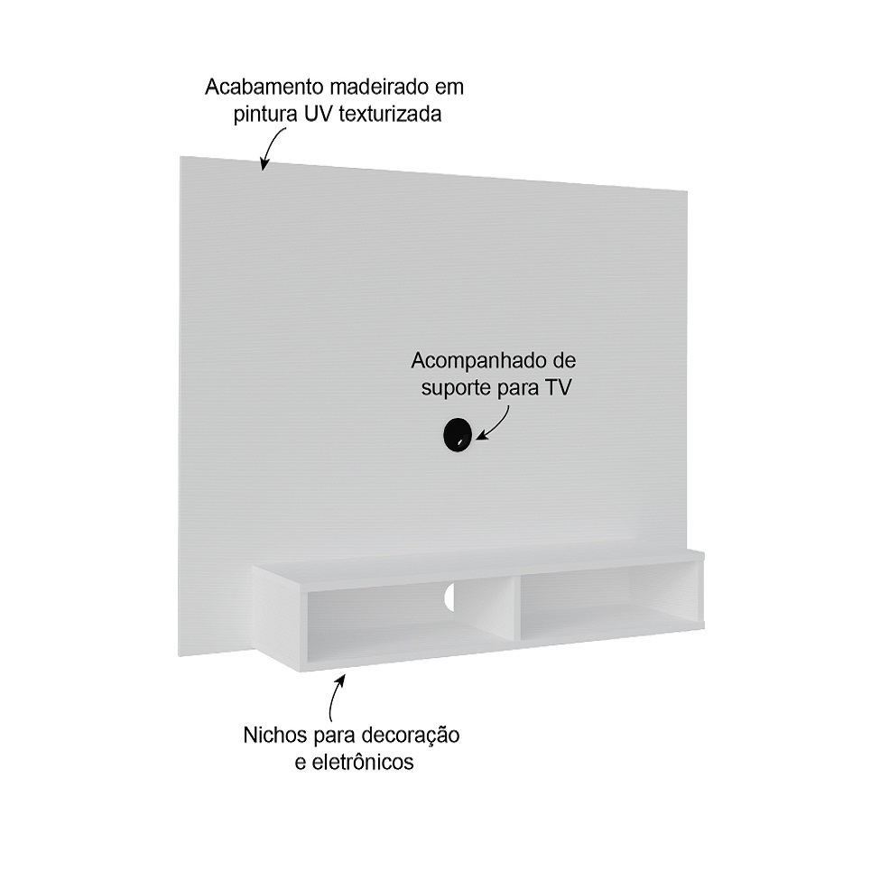 Painel para TV até 50 Polegadas Flash Branco