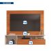 Painel para TV até 55 Polegadas Brasil 1 PT Freijó e Off White