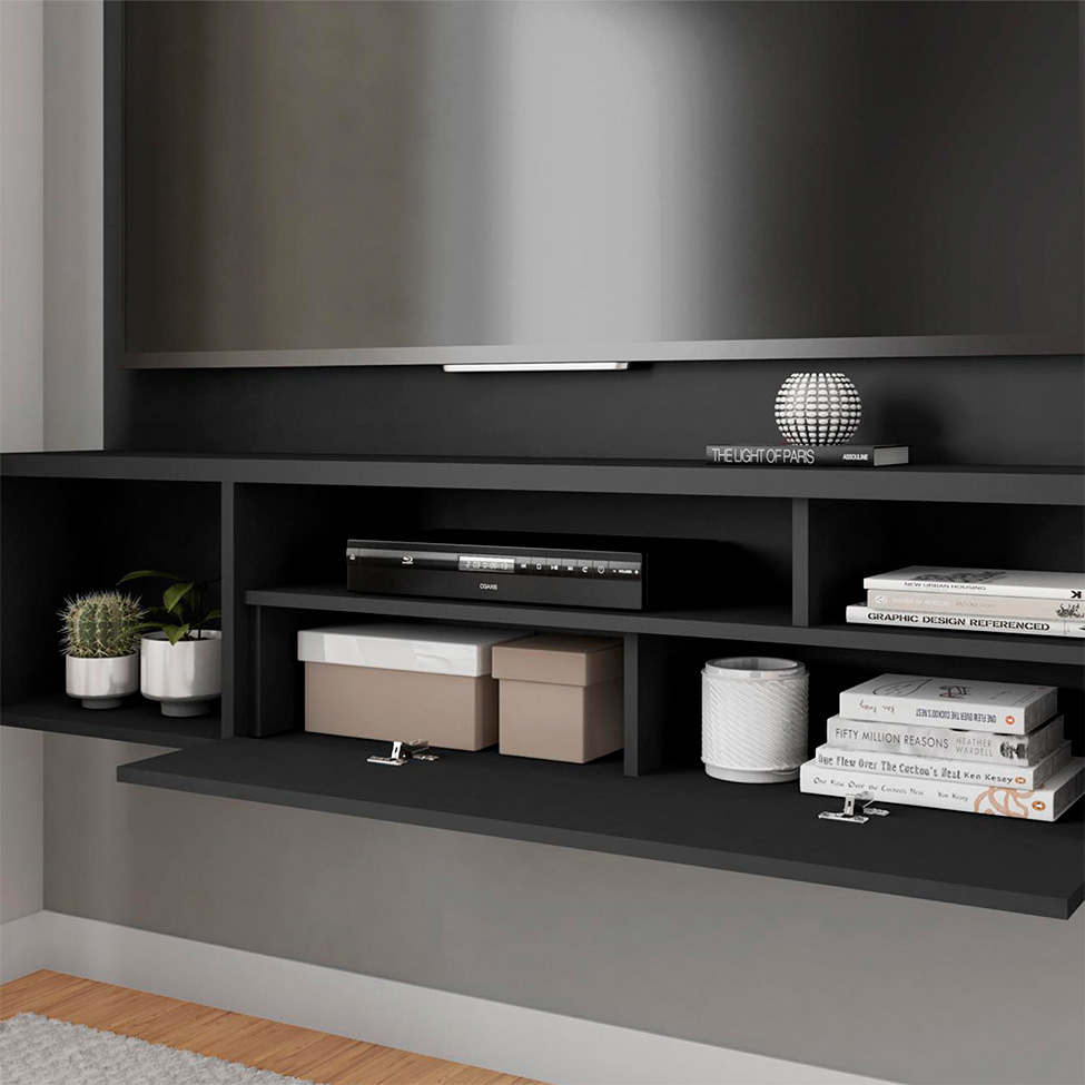 Painel para TV até 55 Polegadas Brasil 1 PT Preto