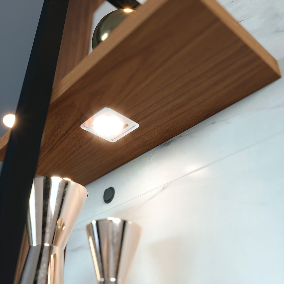 Painel para TV até 58 Polegadas Maragogi com LED 1 PT Branco e Freijó