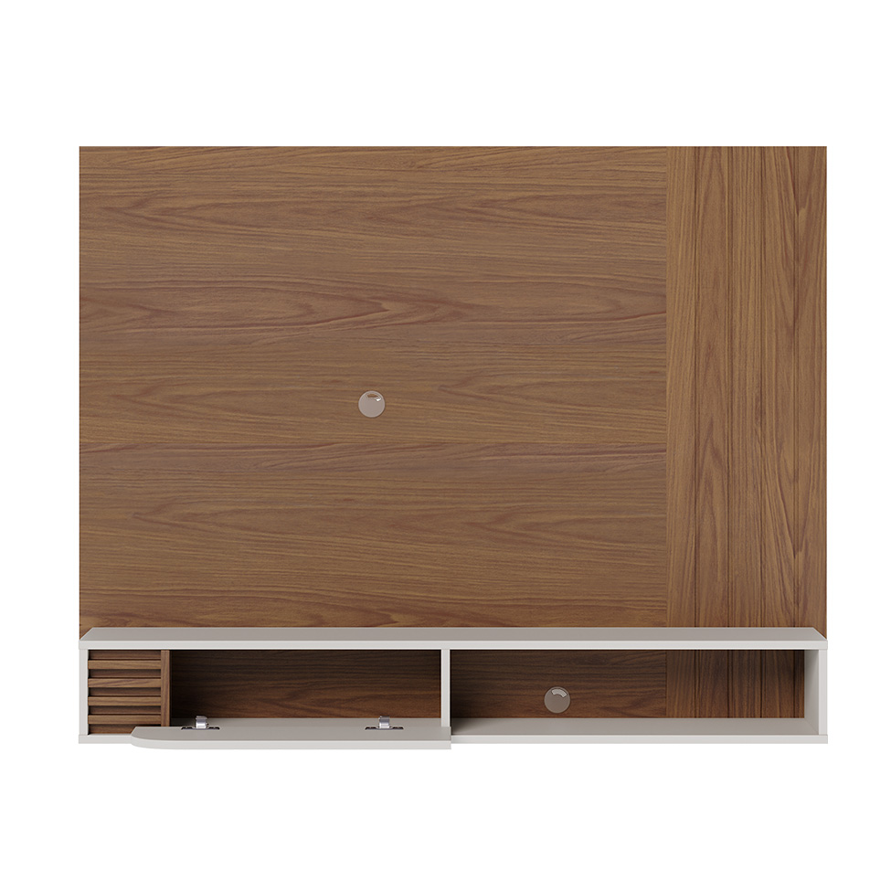 Painel para TV até 60 Polegadas Jurerê 1 PT Amêndoa e Off White