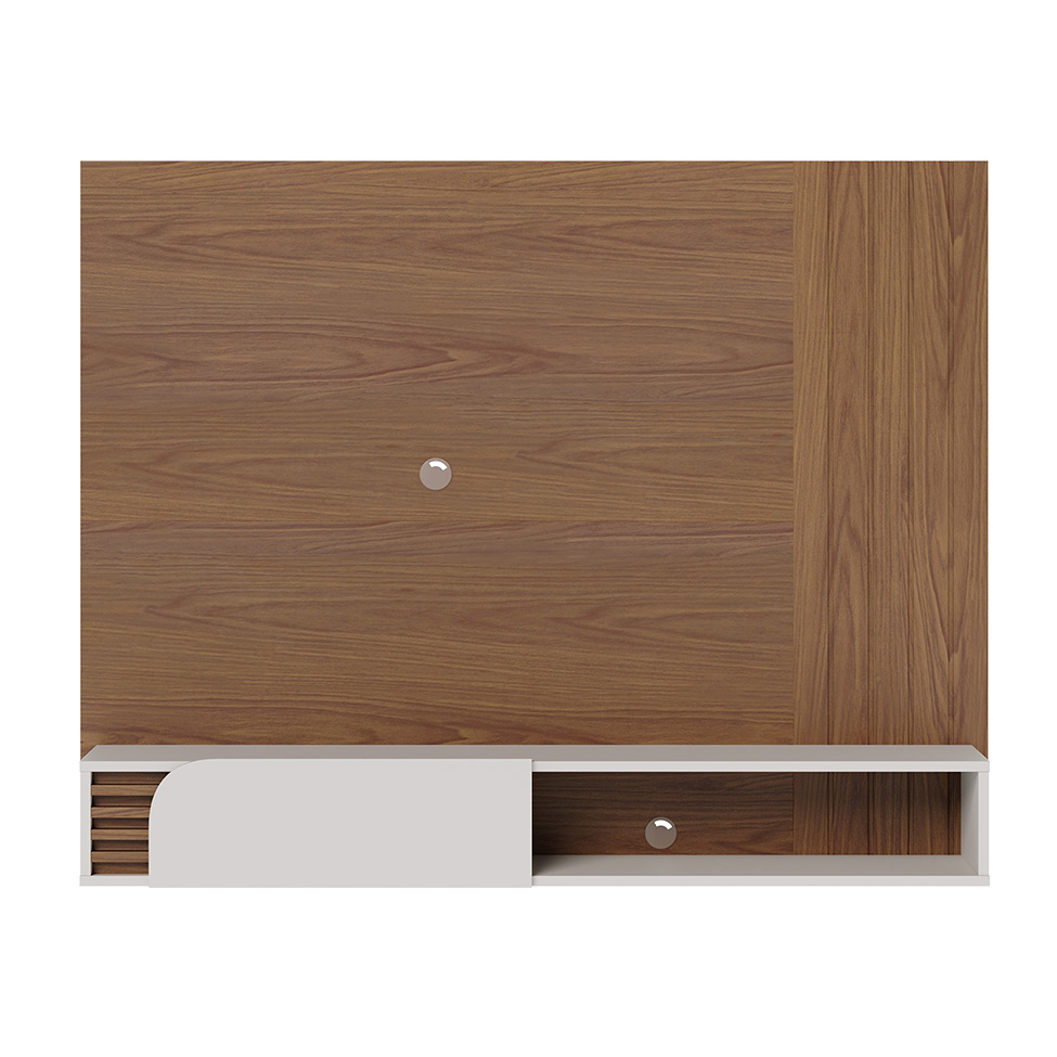 Painel para TV até 60 Polegadas Jurerê 1 PT Amêndoa e Off White