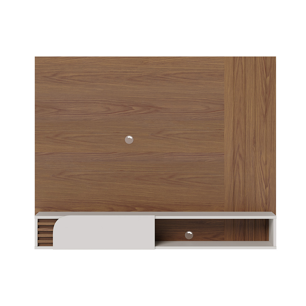 Painel para TV até 60 Polegadas Jurerê 1 Porta Off White e Amêndoa