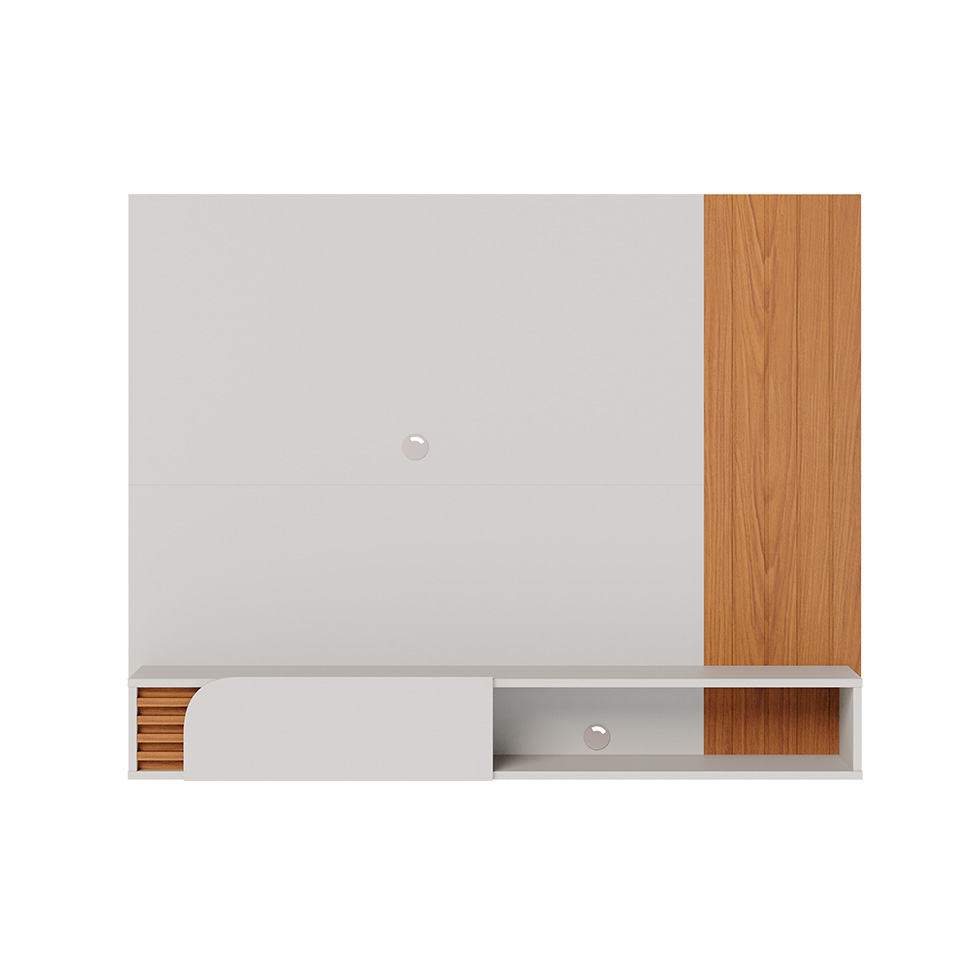 Painel para TV até 60 Polegadas Jurerê 1 Porta Off White e Freijó