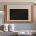 Painel para TV até 60 Polegadas Roma Off White e Cedro