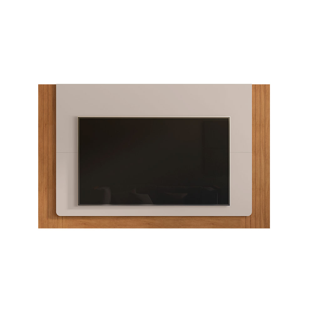 Painel para TV até 60 Polegadas Roma Off White e Cedro