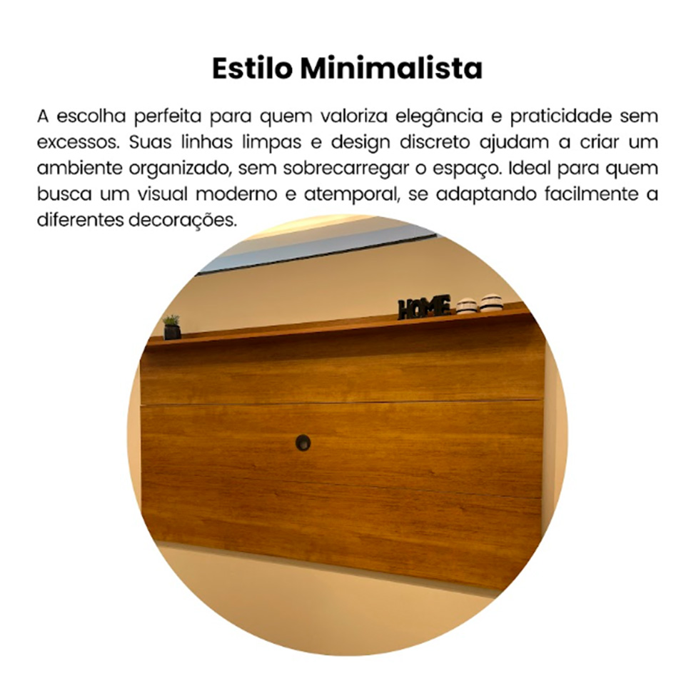 Painel para TV até 60 Polegadas Slim Cinamomo