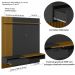 Painel para TV até 65 Polegadas Decor 1 GV Cedro e Preto