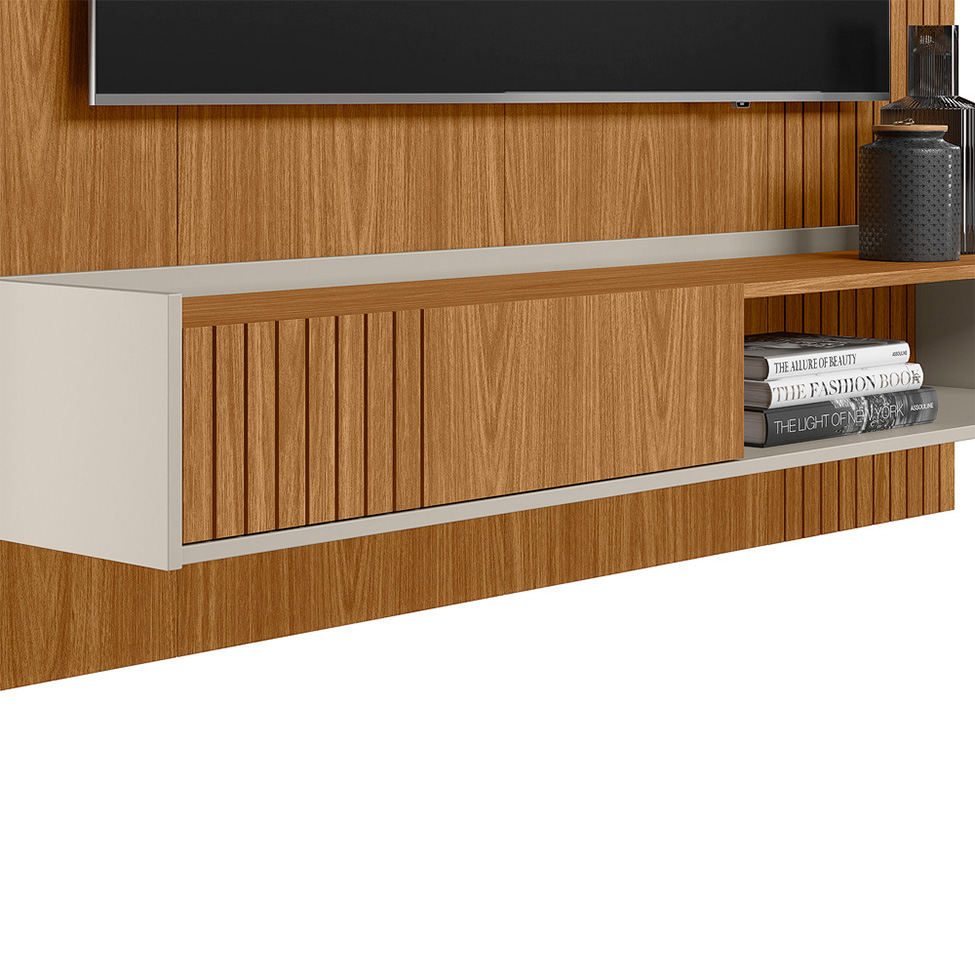Painel para TV até 65 Polegadas Dublin 1 PT Nature e Off White