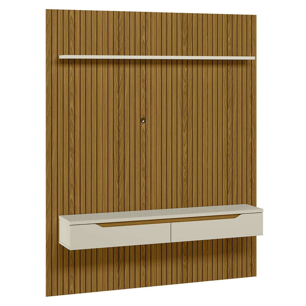 Painel para TV até 65 Polegadas Duetto 2 PT Cedro e Off White