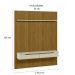 Painel para TV até 65 Polegadas Duetto 2 PT Cedro e Off White