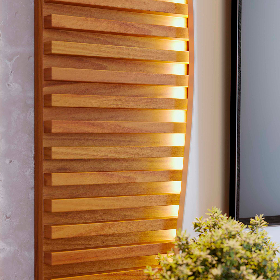 Painel para TV até 65 Polegadas Egeu com LED 2 Portas Off White e Freijó