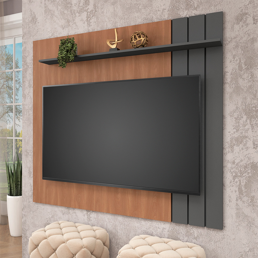 Painel para TV até 65 Polegadas Galla Machester e Grafite