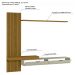 Painel para TV até 65 Polegadas Italy 2 PT Cedro e Off White