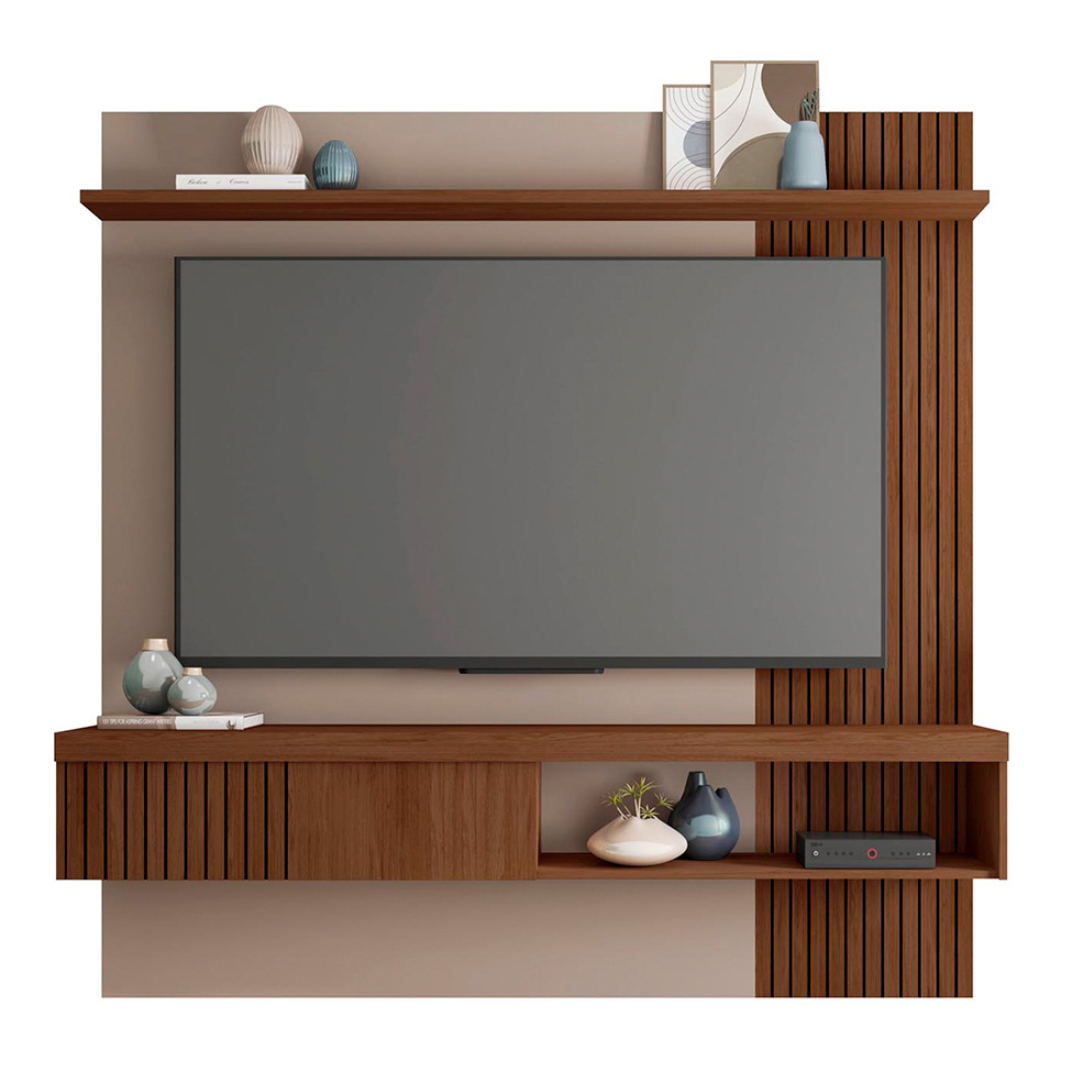 Painel para TV até 65 Polegadas Jade 1 PT Fendi e Havana 150 cm