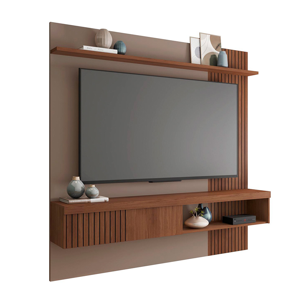 Painel para TV até 65 Polegadas Jade 1 PT Fendi e Havana 180 cm
