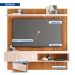 Painel para TV até 65 Polegadas Jade 1 PT Freijó e Off White 150 cm