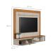 Painel para TV até 65 Polegadas Lugano 1 PT  Nature e Off White