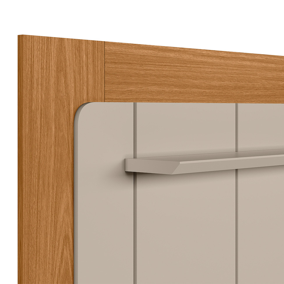 Painel para TV até 65 Polegadas Lugano 1 PT  Nature e Off White