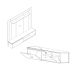 Painel para TV até 65 Polegadas Lugano 1 PT  Nature e Off White
