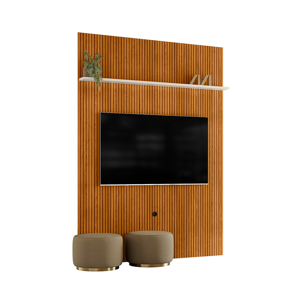 Painel para TV até 65 Polegadas New Interlagos Cinamomo e Off White