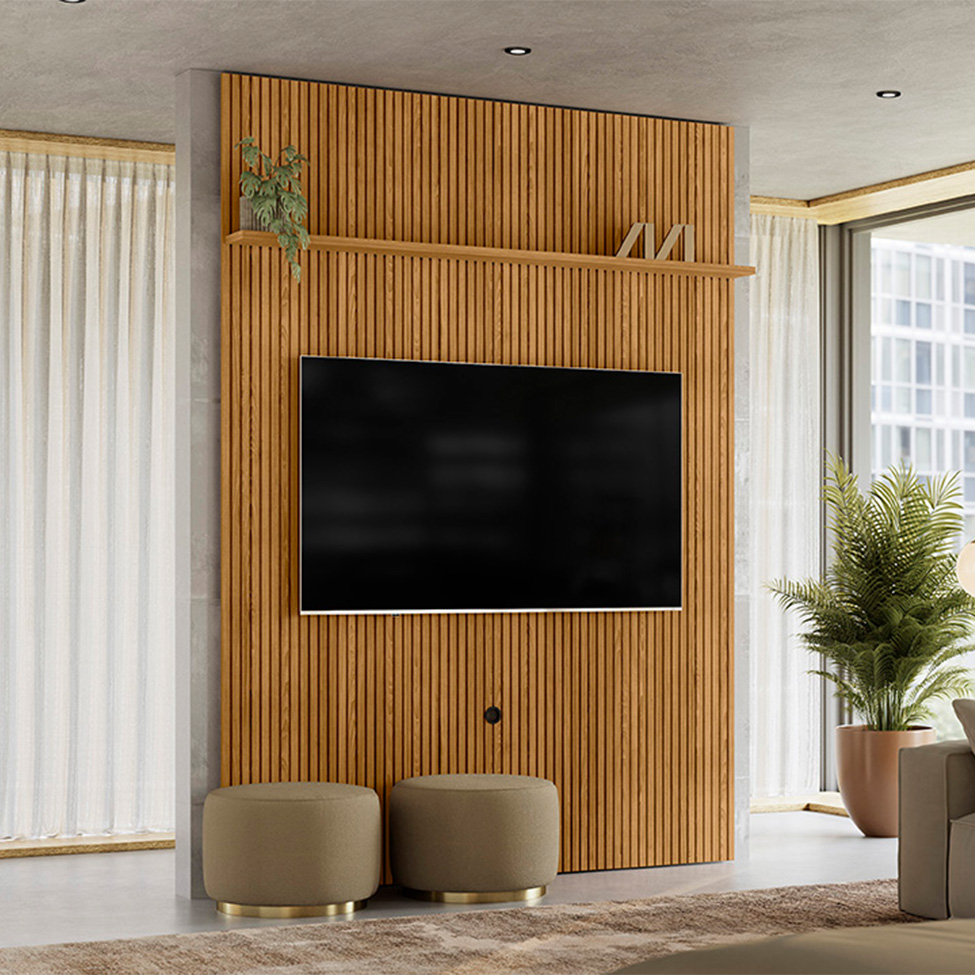 Painel para TV até 65 Polegadas New Interlagos Cumaru